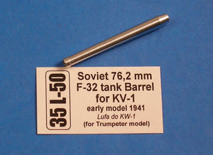 Aber 35L-050 Soviet 76,2 mm F-32 tank barrel for KV-1 - early model 1/35