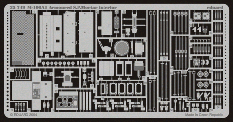 Eduard 35749 M-106A1 Armoured S. P.Mortar interior 1/35 Tamiya