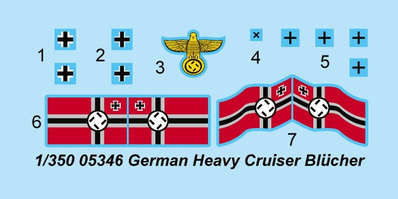 Trumpeter 05346 German Heavy Cruiser Blucher 1/350 – immagine 3