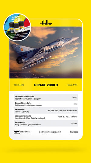 Heller 56303 STARTER KIT - MIRAGE 2000 C 1/72 – zdjęcie 3