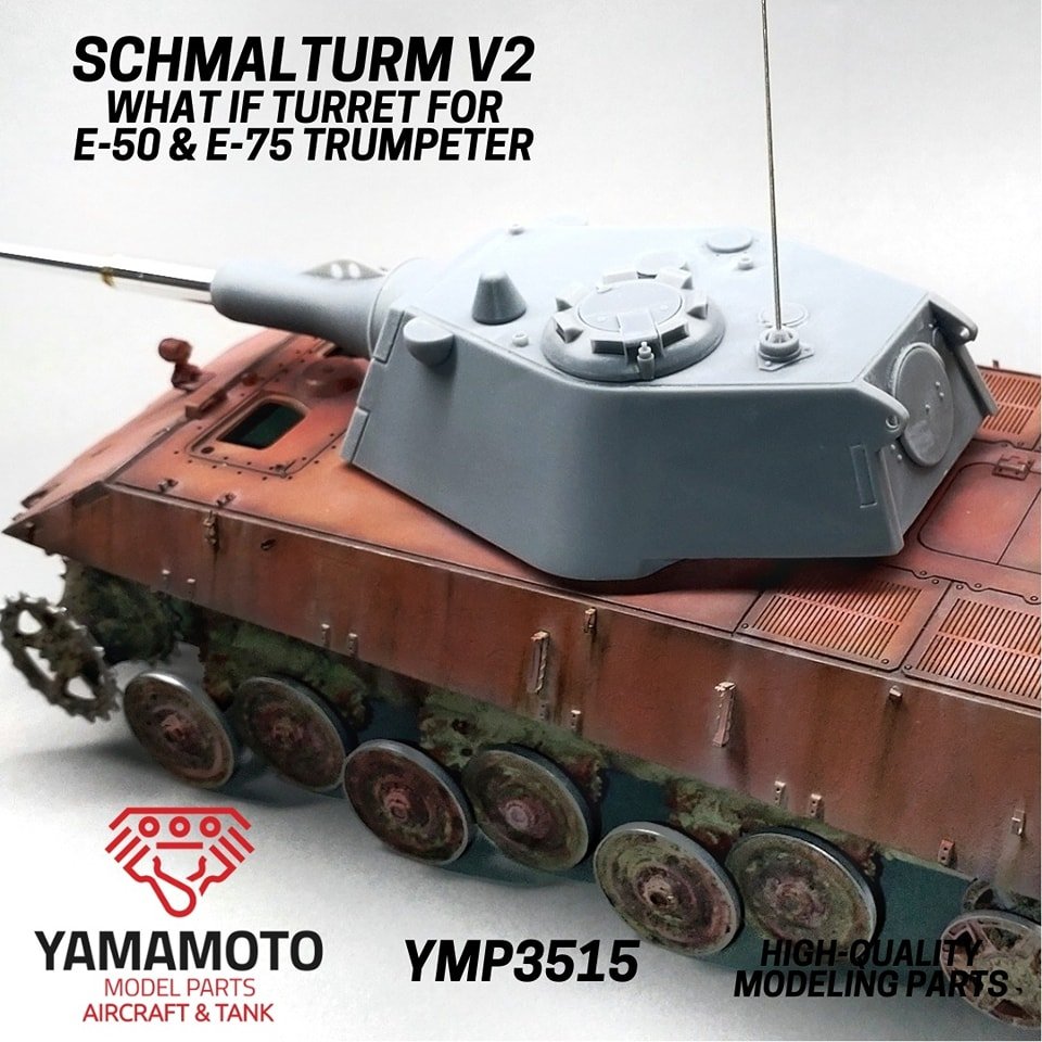 Yamamoto Model Parts YMP3515 TOURELLE SCHMALTURM V2 « ET SI » POUR E-50 ET E-75 TRUMPETER 1/35 – image 2