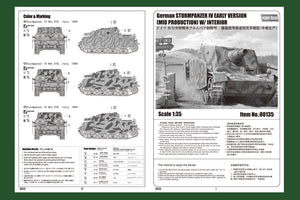 Hobby Boss 80135 German STURMPANZER IV EARLY VERSION MID PRODUCTION W/INTERIOR – imagen 2