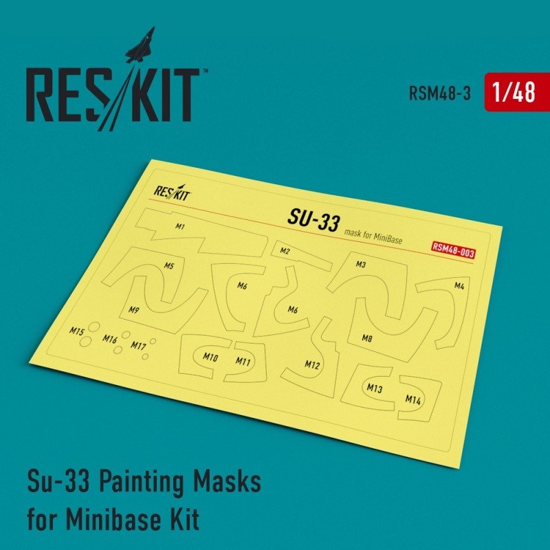 Masques de peinture RESKIT RSM48-0003 Su-33 pour kit Minibase 1/48