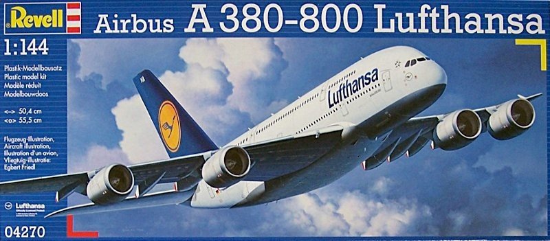 Revell 04270 Avion civil européen Airbus A380 Lufthansa (1/144)