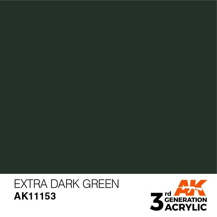 AK Interactive AK11153 VERT EXTRA FONCÉ – STANDARD 17 ml