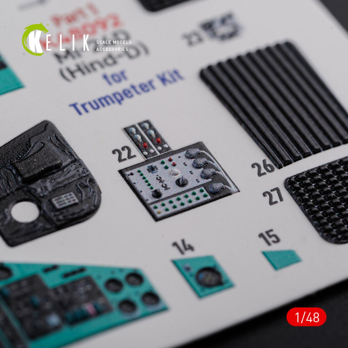 KELIK K48092 Mi-24D (Hind-D) interior 3D decals for Trumpeter kit 1/48 – imagen 7