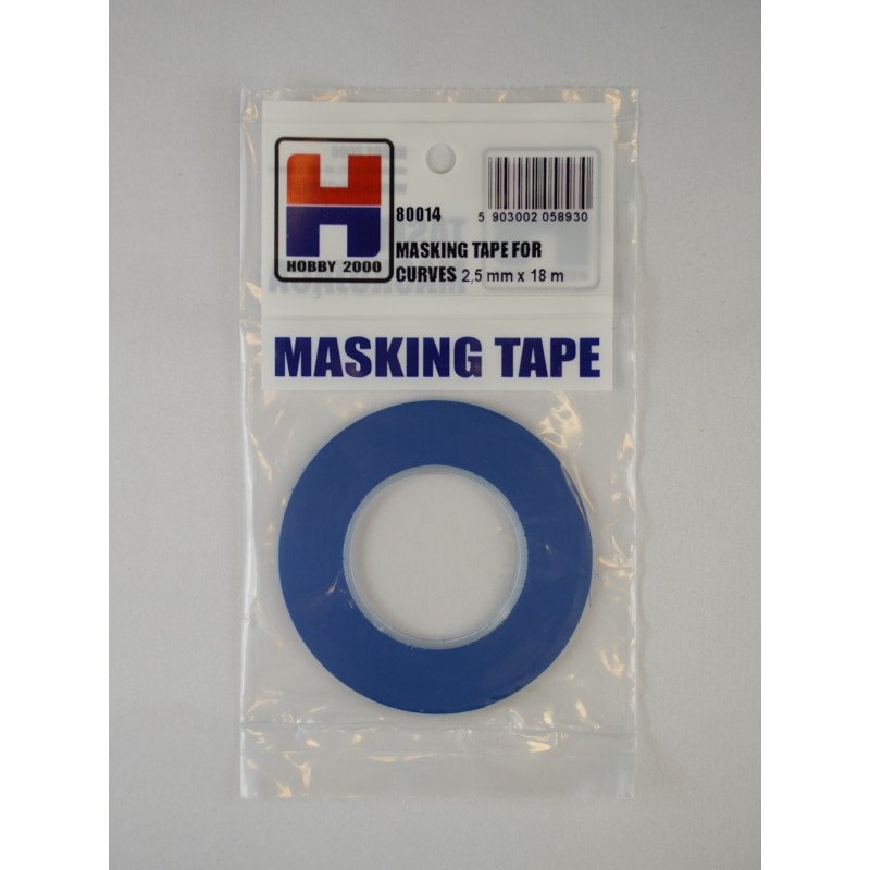 Ruban de masquage pour courbes Hobby 2000 80014, 2,5 mm x 18 m