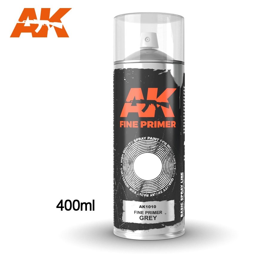 AK Interactive AK1010 BASE DE TEINT FIN GRIS SPRAY 400 ml