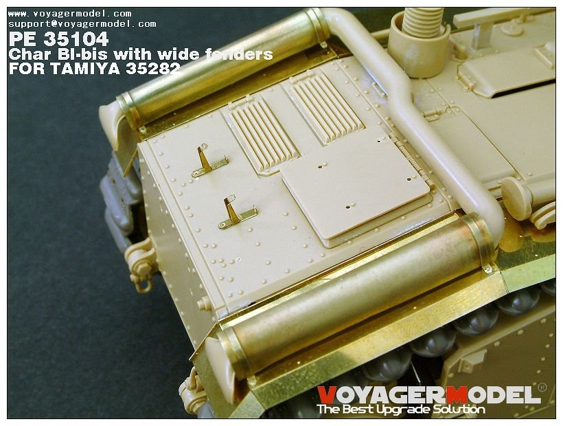 Voyager Model PE35104 WWII French Char BI-bis with wide fenders (B ver include Gun barrel) for TAMIYA 35282 1/35 – imagen 9