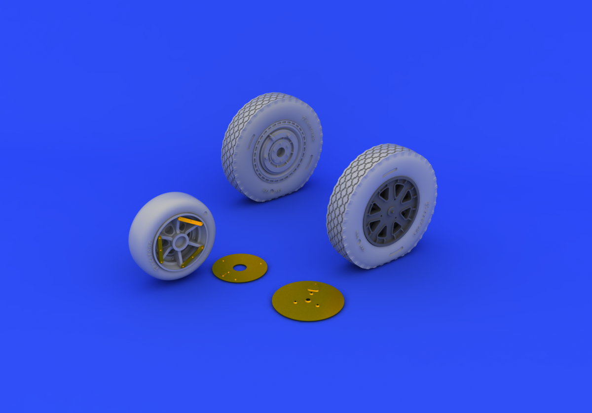 Eduard 632073 P-39 wheels late KITTY HAWK 1/32 – immagine 2