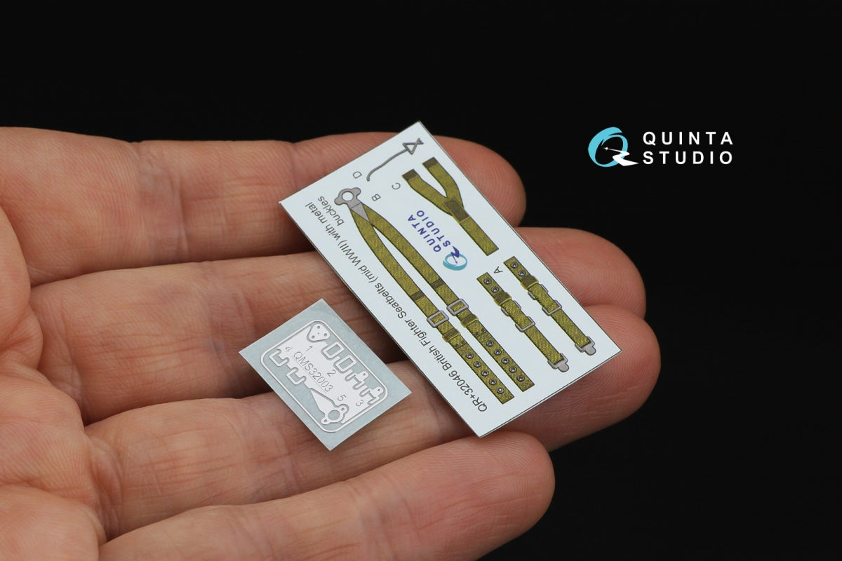 Quinta Studio QR+32046 Ceintures de sécurité pour avions de chasse britanniques, milieu de la Seconde Guerre mondiale (avec boucles métalliques) (Tous les kits) 1/32 – image 4