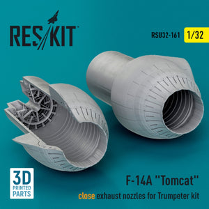 RESKIT RSU32-0161 F-14A &amp;quot;Tomcat&amp;quot; close exhaust nozzles for Trumpeter kit (3D Printed) 1/32