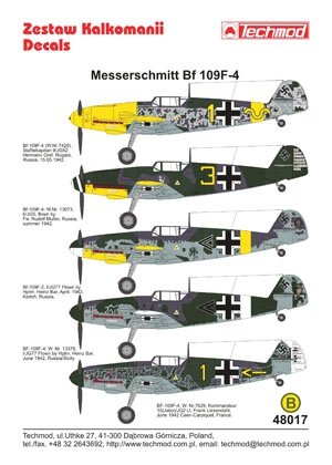Techmod 48017 - Messerschmitt Bf 109F-4 1/48 – immagine 2