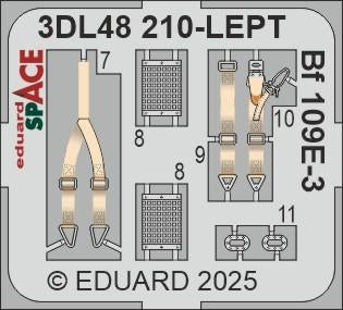 Eduard 3DL48210 Bf 109E-3 SPACE Hobby Boss 1/48 – immagine 4