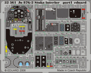 Eduard 32561 Ju 87G-2 Stuka interior 1/32 HASEGAWA – immagine 3