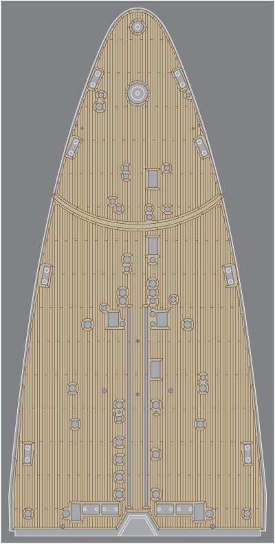 Pontos 35023WD1 RN Roma Wooden Deck set 1/350