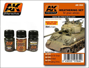 Kit de vieillissement AK Interactive AK064 pour véhicules verts