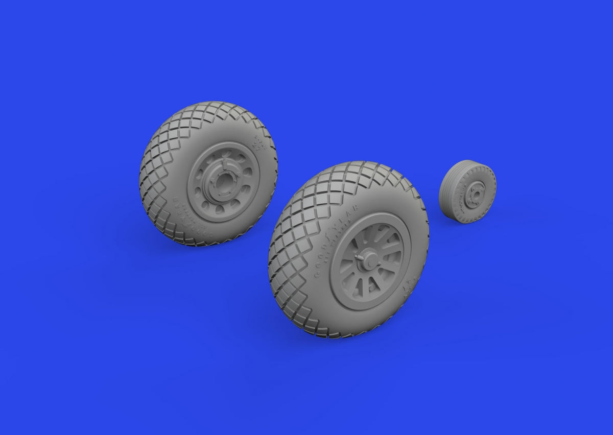 Roues Eduard 672371 P-51D, bande de roulement à blocs, 2 EDUARD 1/72 – image 3