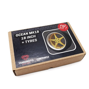 Kit Pro Yamamoto YMPRIM18 Ocean Mk18 18 pouces + pneus 1/24