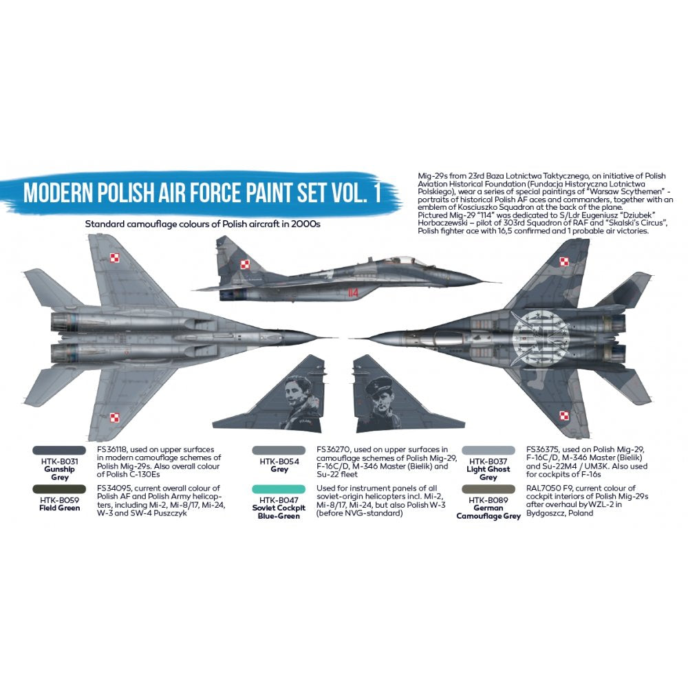 Hataka HTK-BS17 Modern Polish Air Force paint set vol. 1 – immagine 2