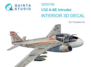 Quinta Studio QD32106 A-6E Intruder 3D-Printed &amp;amp; coloured Interior on decal paper (Trumpeter) 1/32