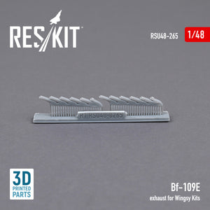 RESKIT RSU48-0265 BF-109E EXHAUST FOR WINGSY KITS (3D PRINTED) 1/48 – immagine 2