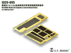 E.T. Model EA35-095 US ARMY M1A1/A2 Engine &amp;amp; Turret Rack Grills For TAMIYA 35269 1/35 – immagine 2