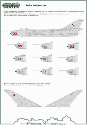 ModelMaker Decals D48009A Su-7 in Polish service 1/48 – Bild 2