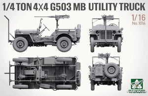 Takom 1016 1/4 ton 4×4 G503 MB Utility Truck ( Jeep Willys ) 1/16 – zdjęcie 4