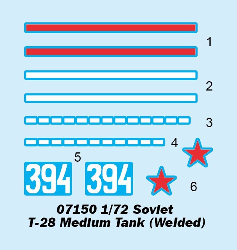 Trumpeter 07150 Soviet T-28 Medium Tank (Welded) 1/72 – image 4