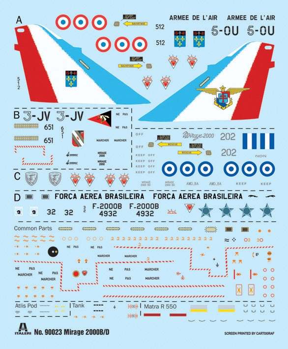 Italeri 90023 Dassault Mirage 2000 B/D 1/72 – imagen 3