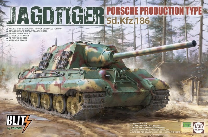 Voyager modèle PE351086 WWII allemand Sd.Kfz.186 Jagdtiger Porsche Production Basic pour Takom 1/35 – image 2