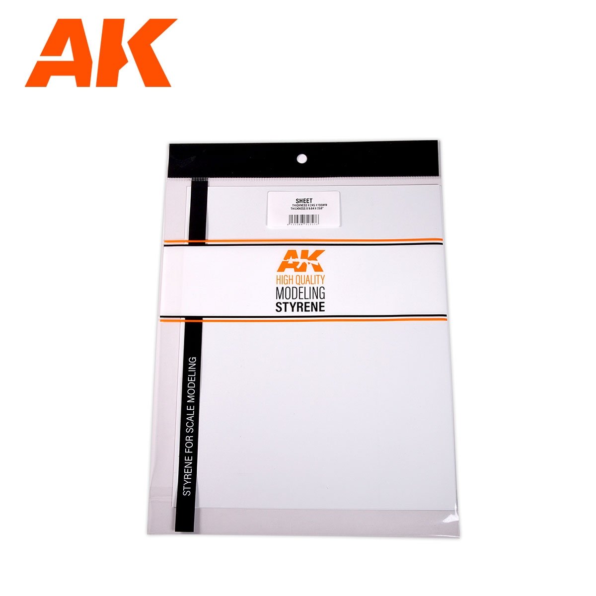 AK Interactive AK6572 0,3, 0,5 et 0,7 mm d&amp;#39;épaisseur x 245 x 195 mm – Jeu de feuilles de styrène (3 unités)