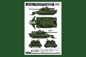 Hobby Boss 84557 Leopard C2 MEXAS with TWMP Track Width Mine Plow 1/35 – immagine 3
