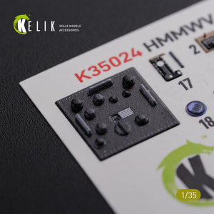 KELIK K35024 HUMVEE HMMWV M1036 with TOW Desert version Interior 3D Decal for Italeri kit 1/35 – Bild 8