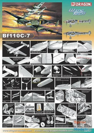 Dragon 3203 Messerschmitt Bf110 C-7 1/32 – zdjęcie 2