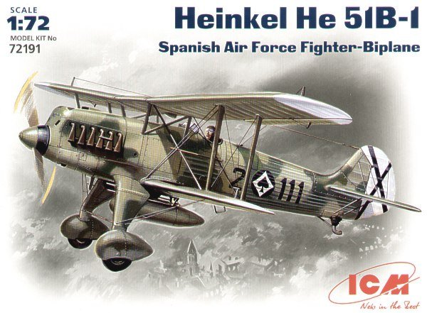 ICM 72191 Heinkel He 51B-1, Spanish Air Force Fighter-Biplane 1/72
