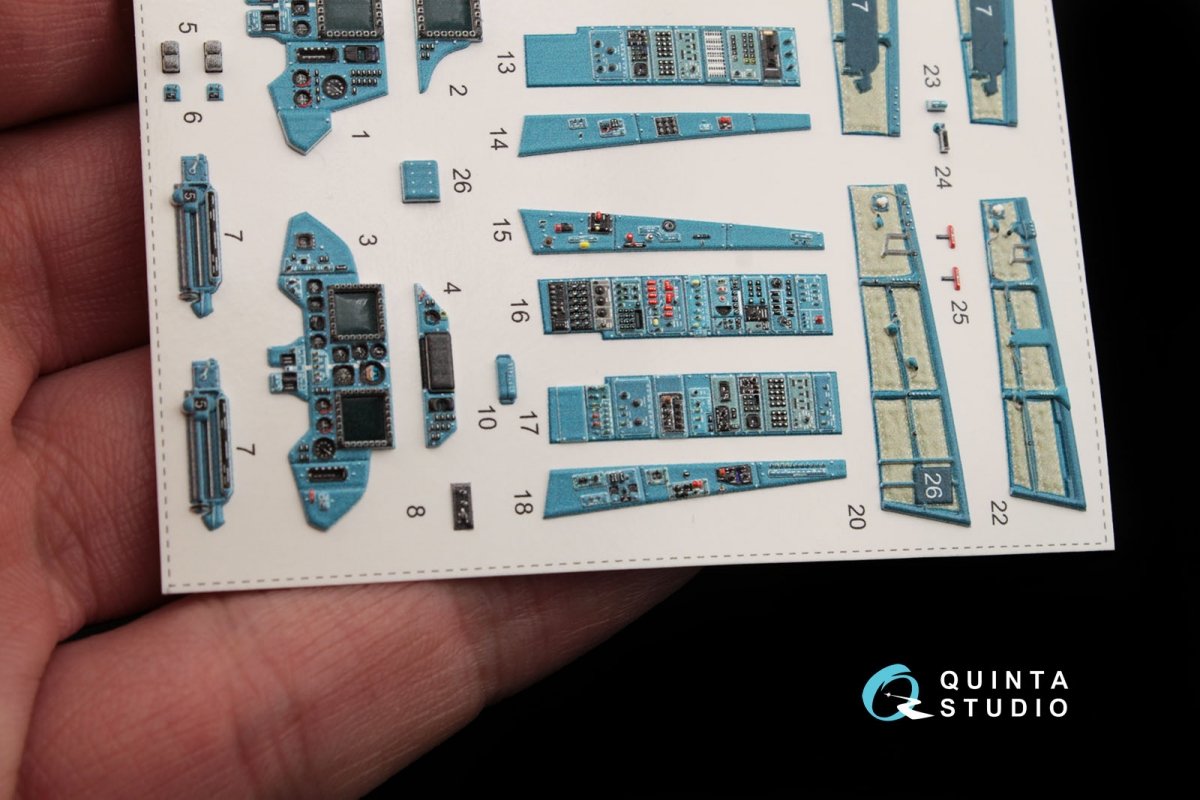 Quinta Studio QD48047 Su-30MKK 3D-Printed &amp;amp; coloured Interior on decal paper (for HobbyBoss kit) 1/48 – immagine 4
