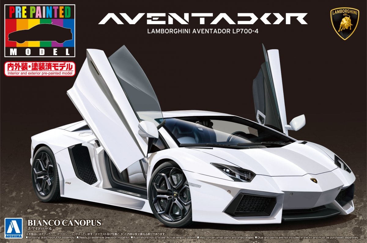 Aoshima 01139 LAMBORGHINI AVENTADOR LP700-4 WHITE PEARL 1/24