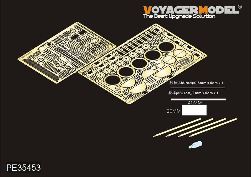 Maquette Voyager PE35453 WWII Allemand Neubaufahrzeug Nr.3-5 Pour Trumpeter 05529 1/35