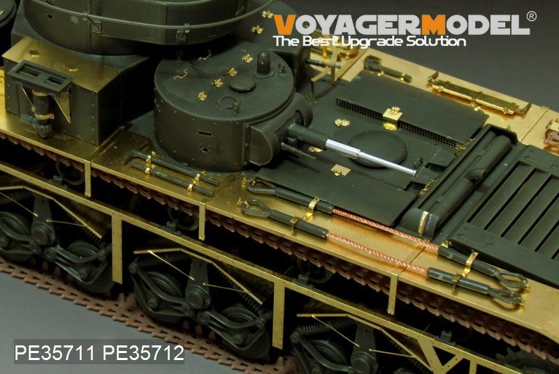 Voyager Model PE35711 WWII Russian T-35 Heavy Tank Basic (Gun barrel Include) (For HobbyBoss 83841) 1/35 – immagine 2