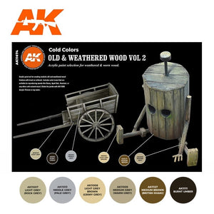 AK Interactive AK11674 3G OLD &amp;amp; WEATHERED WOOD VOL. 2 6x17 ml – image 2