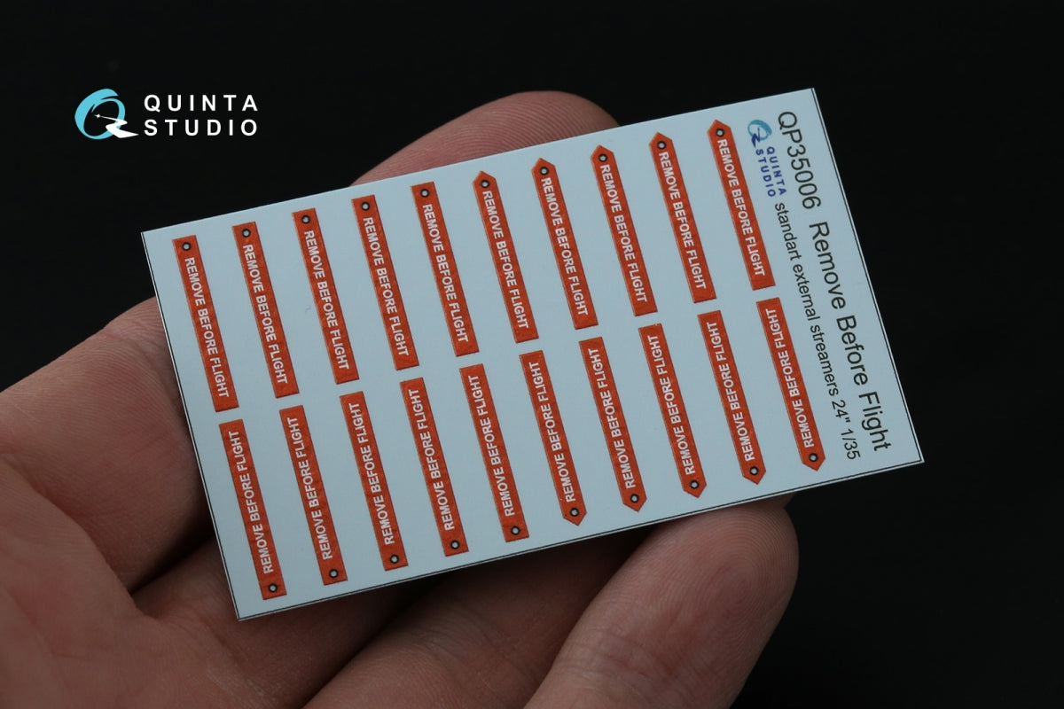 Quinta Studio QP35006 Remove Before Flight standart external streamer 24, 20 Pcs 1/35 – immagine 2