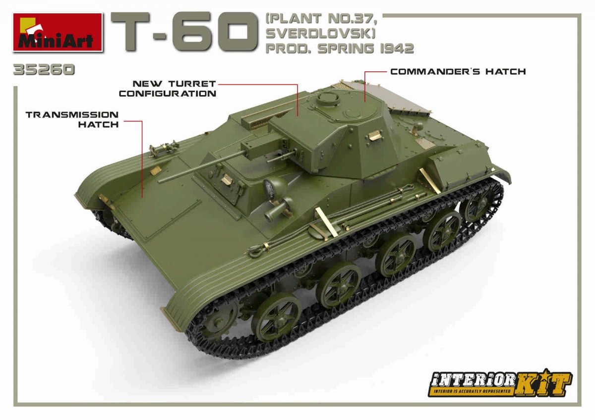 MiniArt 35260 T-60 PLANT N.37, SVERDLOVSK PROD. SPRING 1942. INTERIOR KIT 1/35 – immagine 9