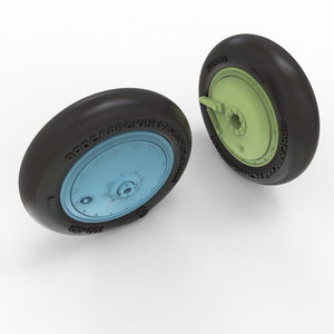 Quinta Studio QT48036 I-16 Wheels (late type) with separate hubs and weighted tires (all kits) 1/48 – imagen 2