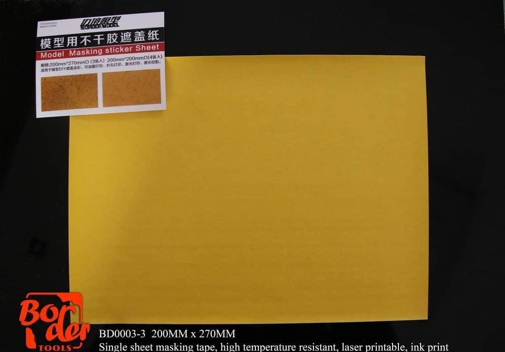 Feuille d'autocollants de masquage pour modèle de bordure BD0003-4 (200 mm x 200 mm, 4 pièces)
