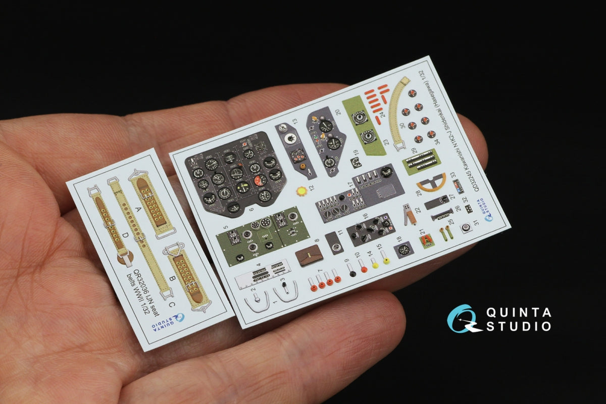 Quinta Studio QD32245 N1K2-J Shidenkai 3D-Printed &amp;amp; coloured Interior on decal paper (Hasegawa) 1/32 – immagine 2