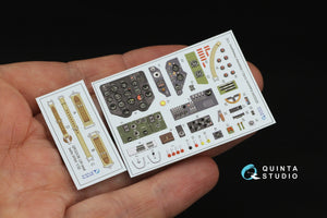 Quinta Studio QD32245 N1K2-J Shidenkai 3D-Printed &amp;amp; coloured Interior on decal paper (Hasegawa) 1/32 – immagine 2