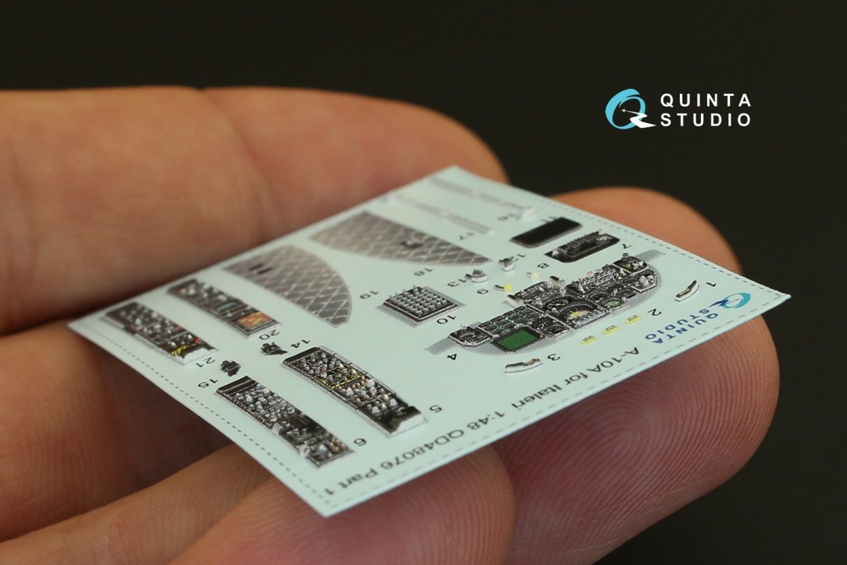 Quinta Studio QD48076 A-10A 3D-Printed &amp;amp; coloured Interior on decal paper (for Italeri kit) 1/48 – immagine 6
