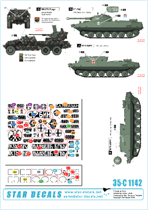 Star Decals 35-C1142 Serbian (SVK and VRS) M18 Hellcat, M36B2 Jackson, M84, PT-76B, BTR-50PK, M53/59 Praga SPAAG 1/35 – immagine 2